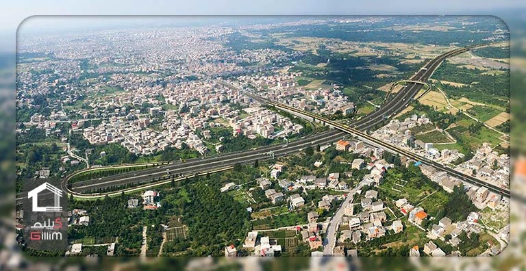 تصویر هوایی از شهر ساری